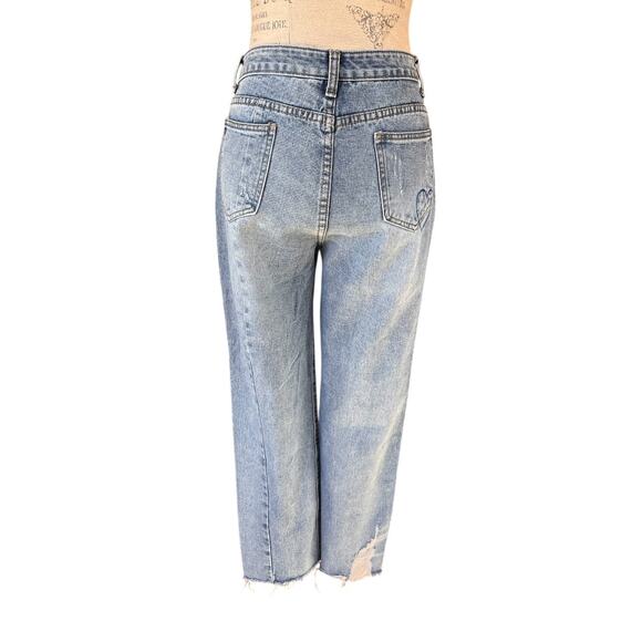 The Room embroidered, distressed denim jeans - Picture 4 of 7